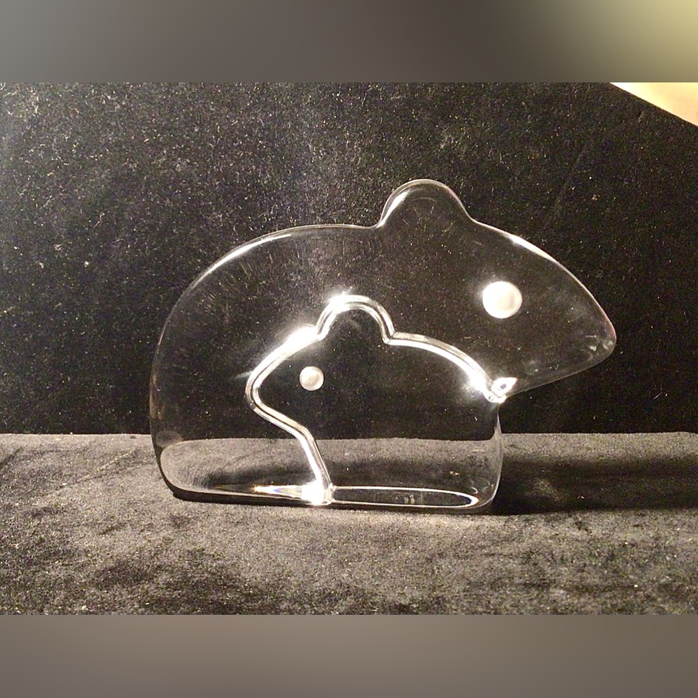Sasaki Crystal Japan Mother & Child Mouse